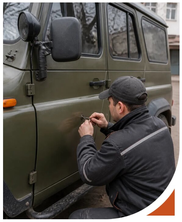 Профессиональное вскрытие автомобиля УАЗ без повреждений в Новокузнецке